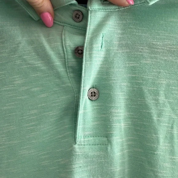 PGA Tour Mint Men's Green Short Sleeve Collar Polo Golf Casual Shirt Medium - Picture 6 of 8